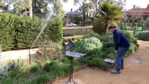 Col testing the new sprinklers.
