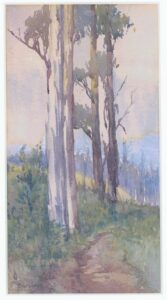 Gum Trees (c1910) Watercolour by Elsie (Hake) Barlow